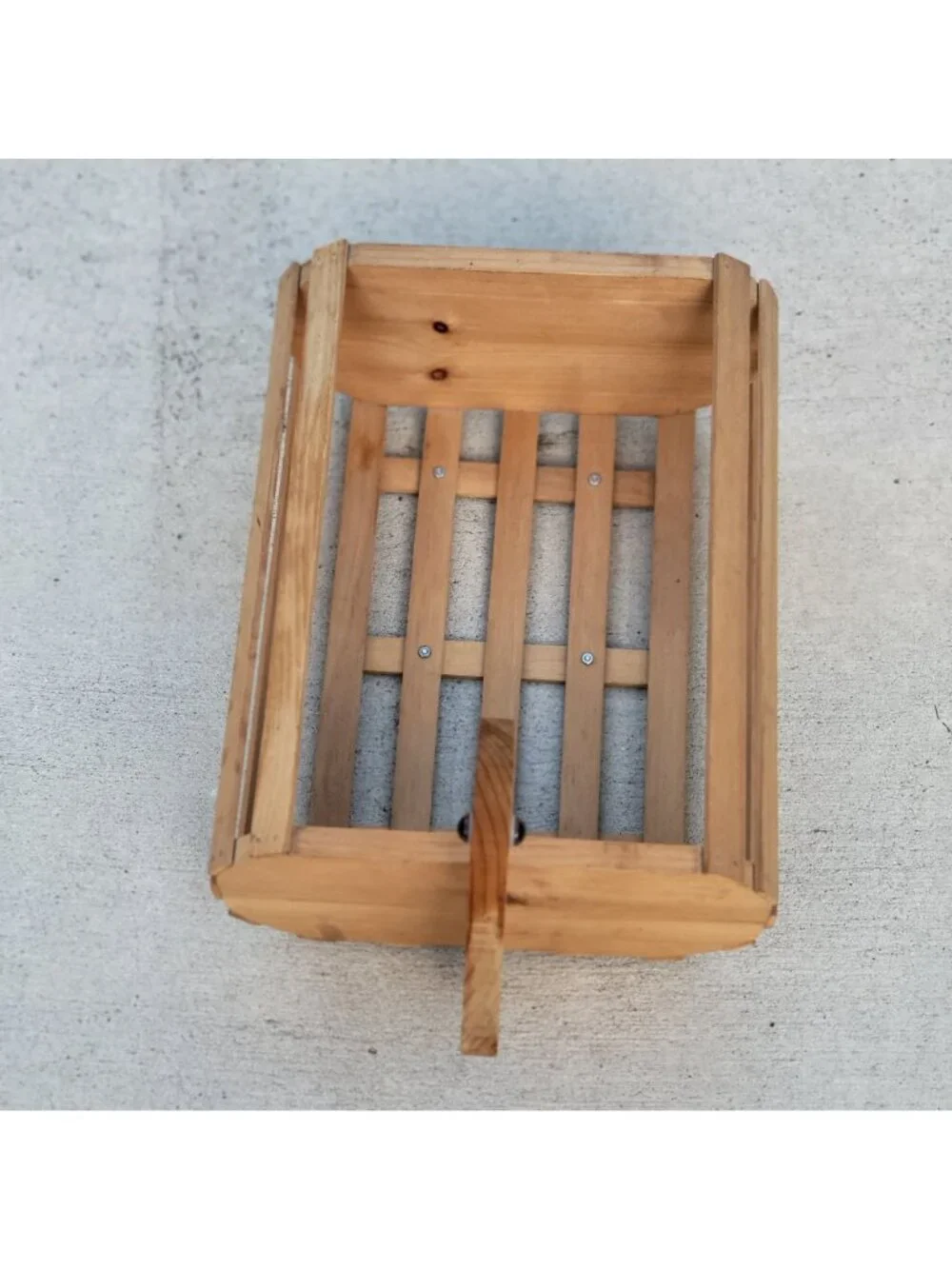 Vintage Wooden Slat Duck Goose Planter Basket